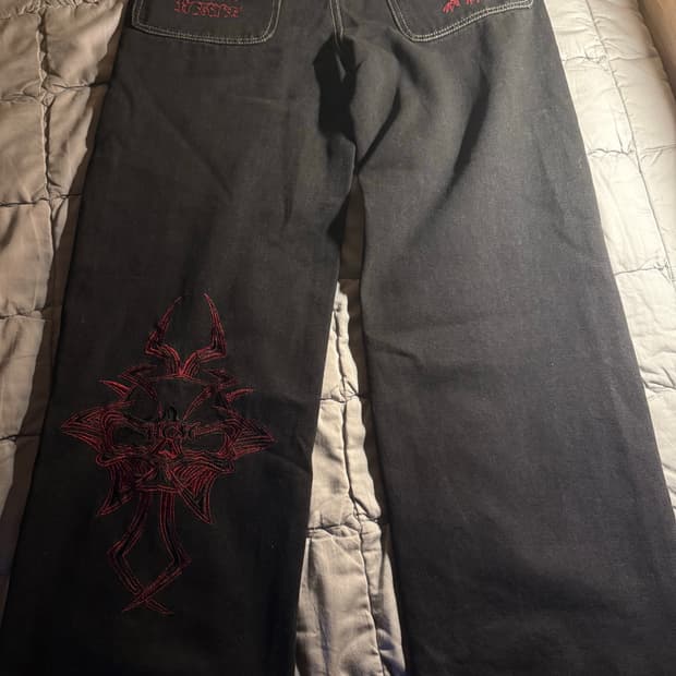 빈티지 워싱 일자 핏 바지