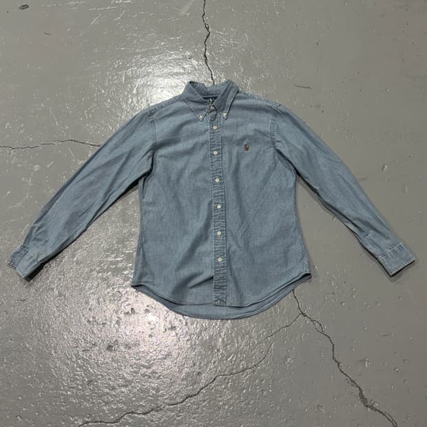 폴로 랄프로렌(Polo Ralph Lauren) 데님 샴브레이 셔츠