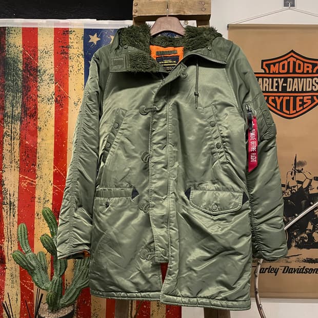 알파 인더스트리 N3B 퍼 후드 야상 자켓 밀리터리 파카