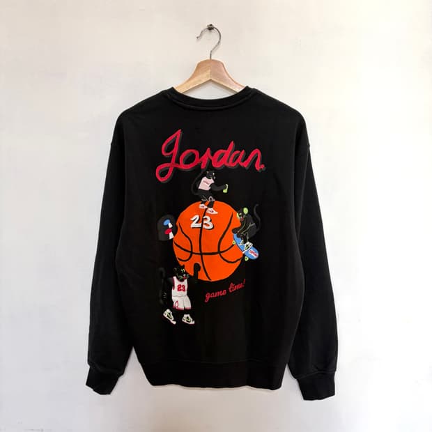 조던 블랙 맨투맨 M