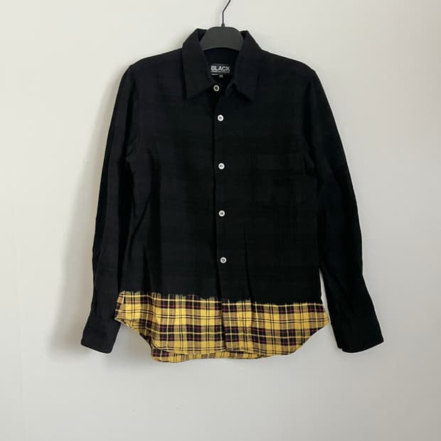 black dyed flannel shirt