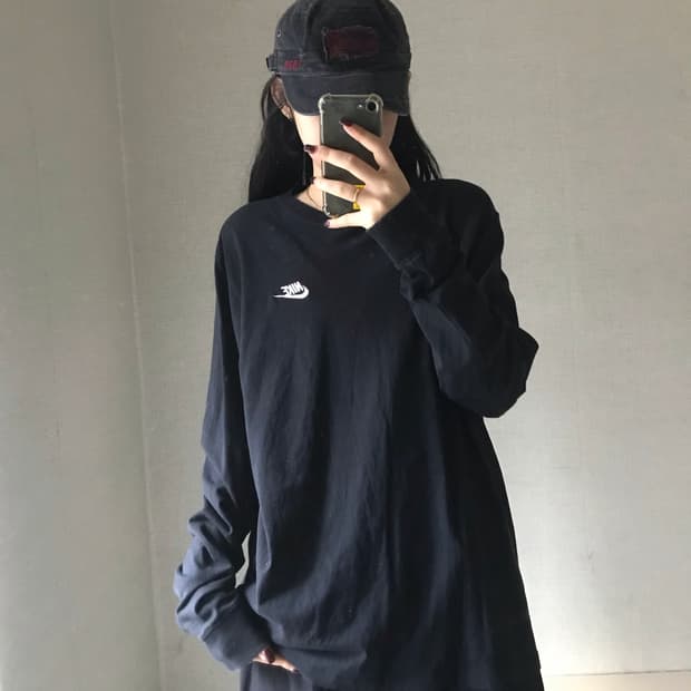 나이키 블랙 롱슬리브