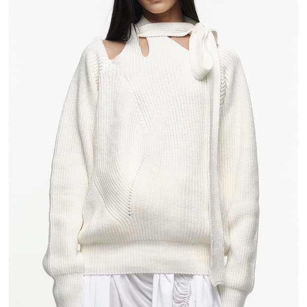 나체 Nache HALTER STRAP KNIT IVORY