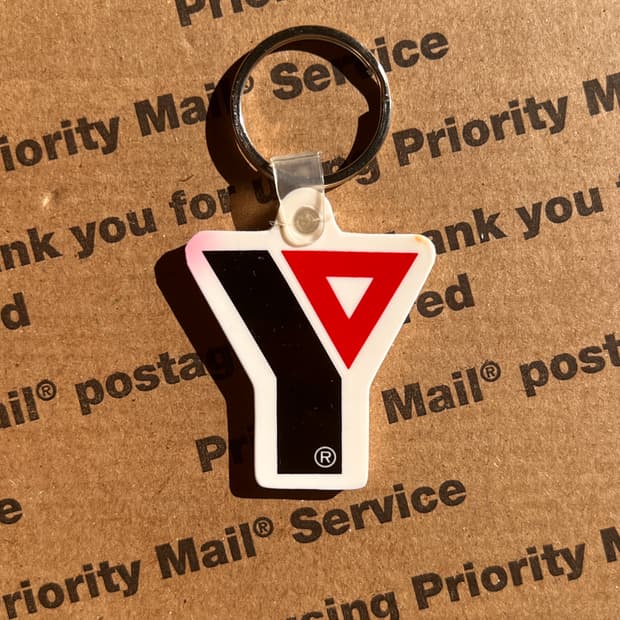 90s vtg YMCA Logo Keyring