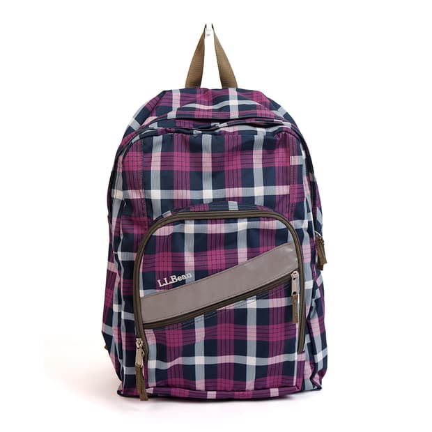 [L.L.Bean] 퍼플 체크 백팩