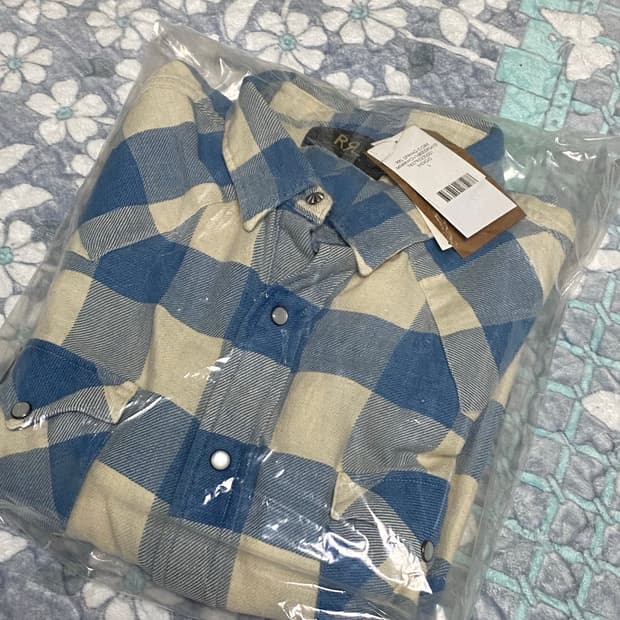 더블알엘 플래드 웨스턴 셔츠 L