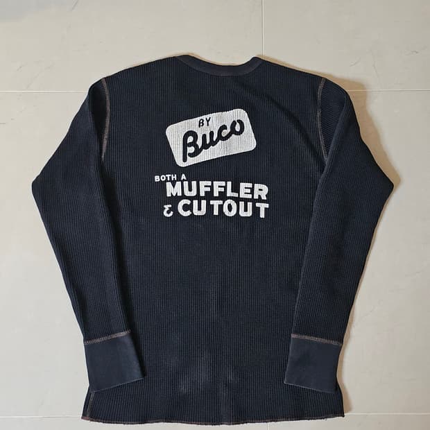 리얼맥코이 Buco printed waffle long sleeve