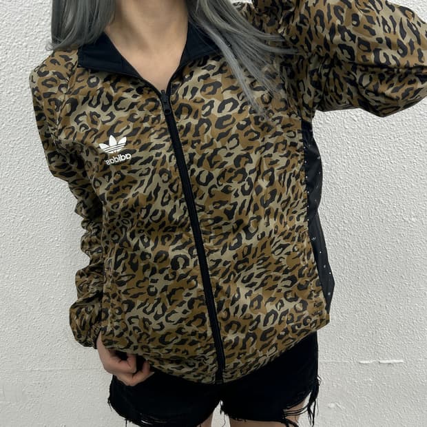 아디다스 리버시블 레오파드 바람막이 90
