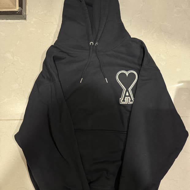 [당일출고,XL] 아미 빅로고 블랙 후드티