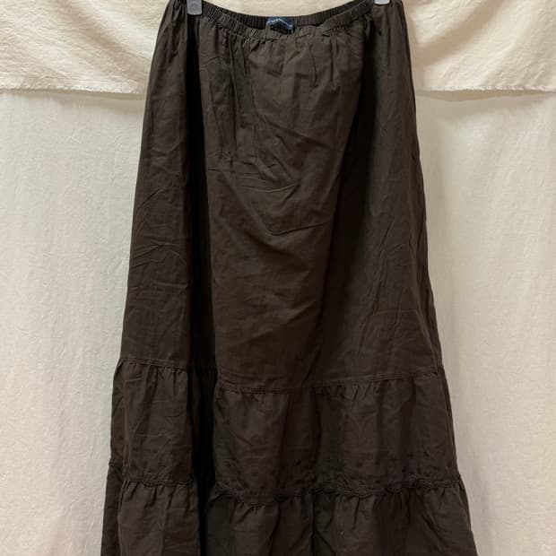 브랜디멜빌 프릴 롱스커트brown