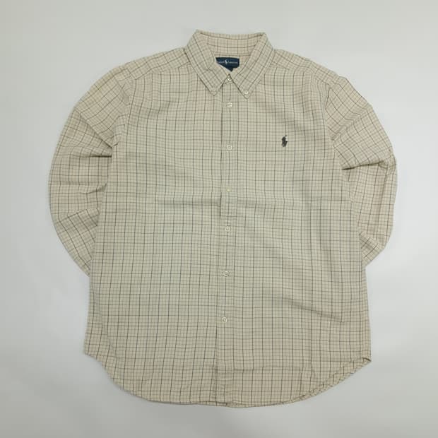 Co953W XL 폴로 랄프로렌 윈도우페인 마이크로체크 긴팔 셔츠 남방