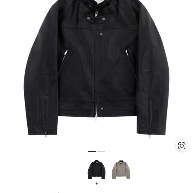 알렌느 벨티드 3d 포우 레더 바이커 자켓 블랙 2 사이즈