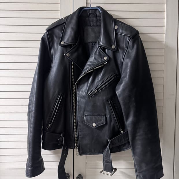 소가죽 더블 라이더 자켓