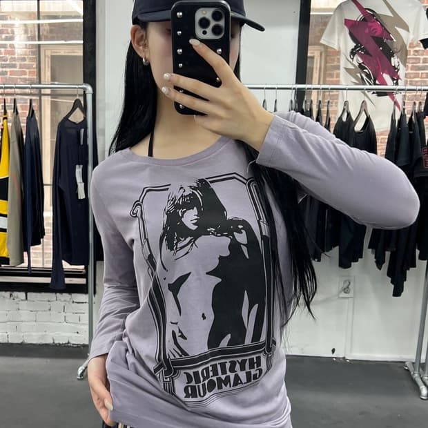 히스테릭 글래머 히스걸 퍼플 롱슬리브