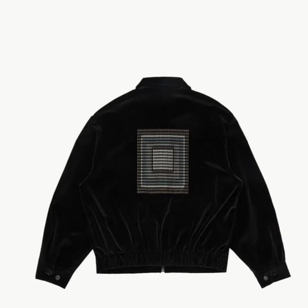 아모멘토 벨벳 블루종 자켓