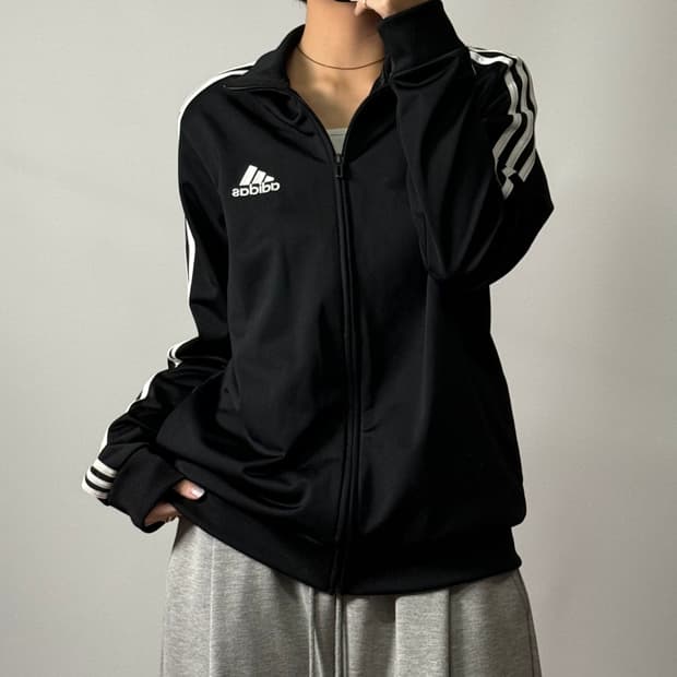 아디다스 로고 트랙탑 져지 블랙 M [111705]