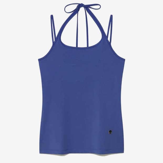 마뗑킴 STRING HALTER NECK TANK TOP blue