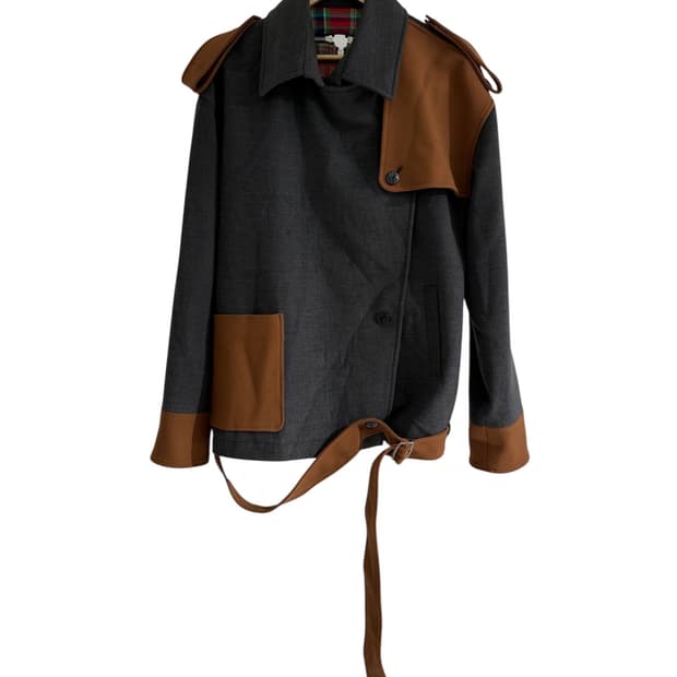 카루소 백지퍼 트렌치 자켓