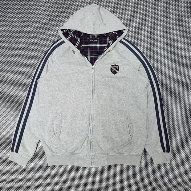 빈폴 올드스쿨 트랙 후드집업 그레이 (110)