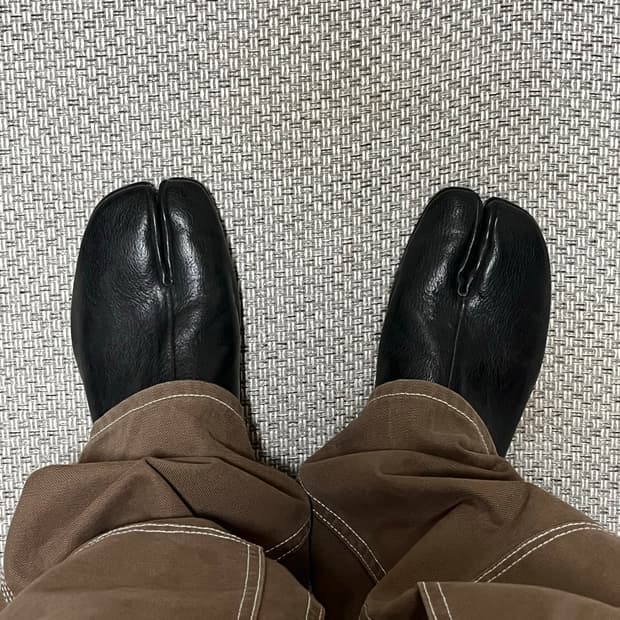 Margiela Slip on Tabby Shoes Black 41 