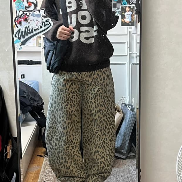 어썰트 레오파드 와이드 벌룬 팬츠 M