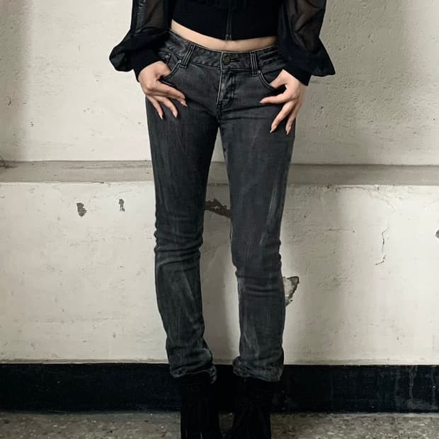 Grey Washed Skinny Jeans