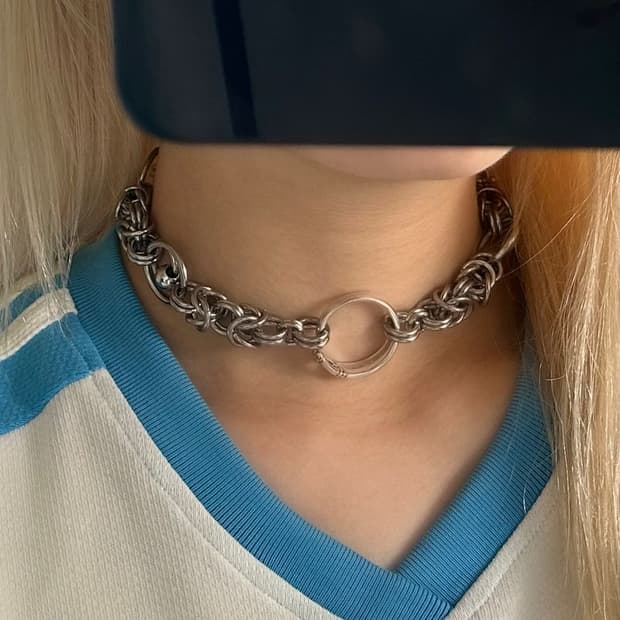 O RING CHOKER 체인메일 O링 초커