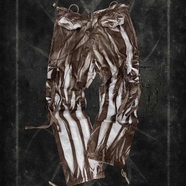 tie-dye cargo string pants