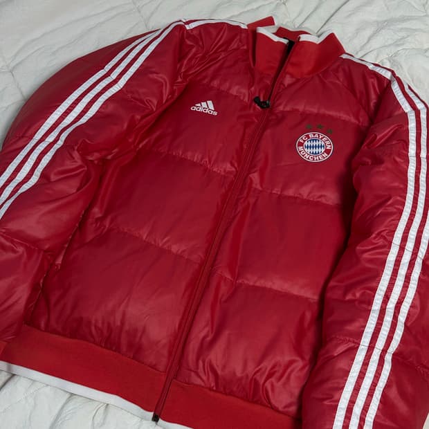아디다스 바이에른 뮌헨 FC 오리털 패딩 다운 라지