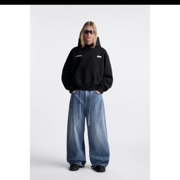 자라 루이지 배기 진 미디움 블루