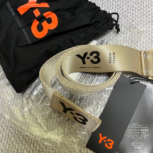 Y-3 라이트 그레이 벨트 새상품
