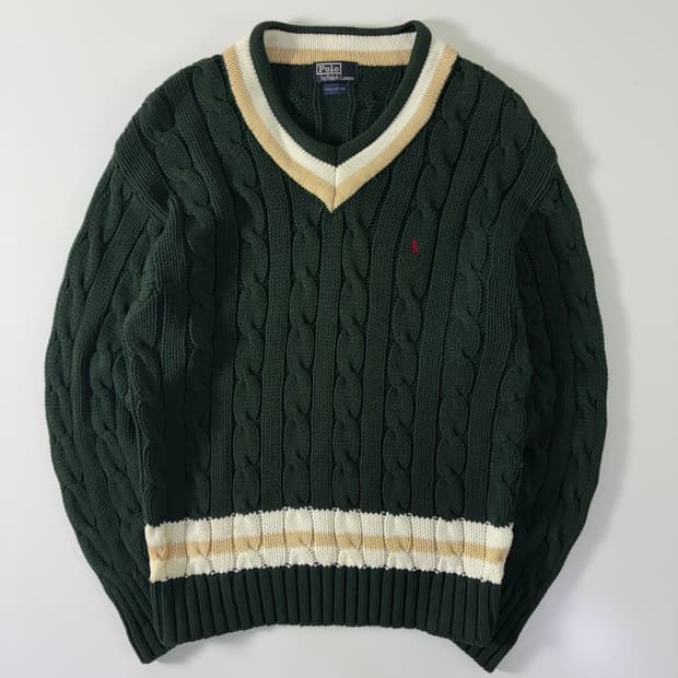 Polo 폴로 랄프로렌 90‘s 그린 크리켓 니트