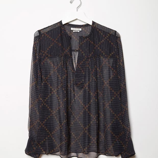 이자벨 마랑 실크 보타이 블라우스