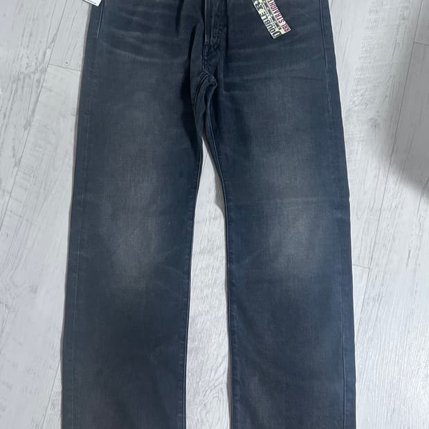 RRL 더블알엘 스트레이트 블랙 더스티 워시 데님 34 32 새상품
