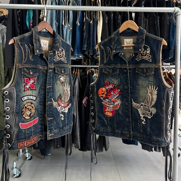 빈티지 워싱 커스텀 조끼 