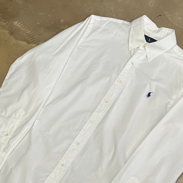M 폴로랄프로렌 클래식핏 화이트 코튼 셔츠