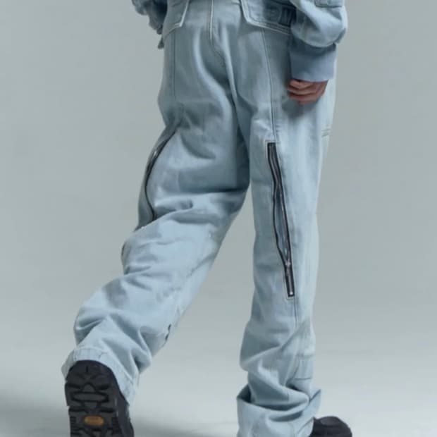 MPa WAVE ZIPPER PANTS (STEELBLUE)