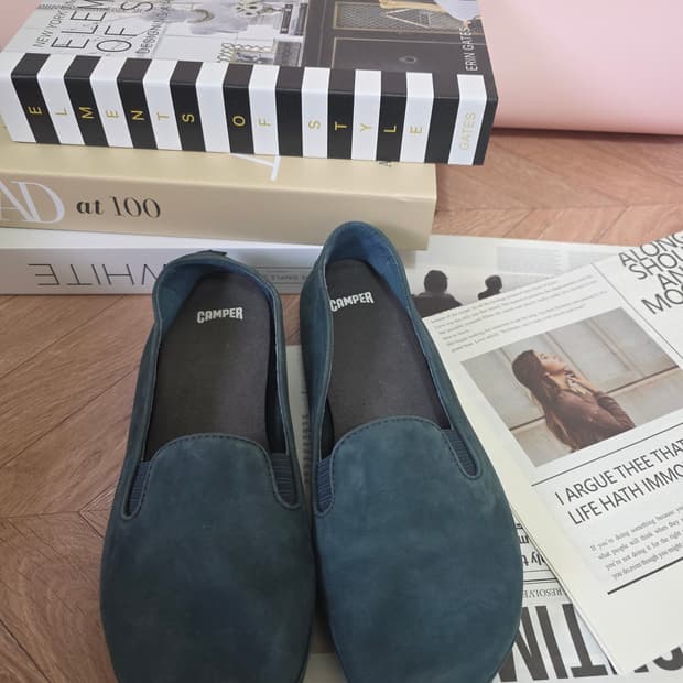 캠퍼 CAMPER 딥그린 스웨이드 슬립온 38