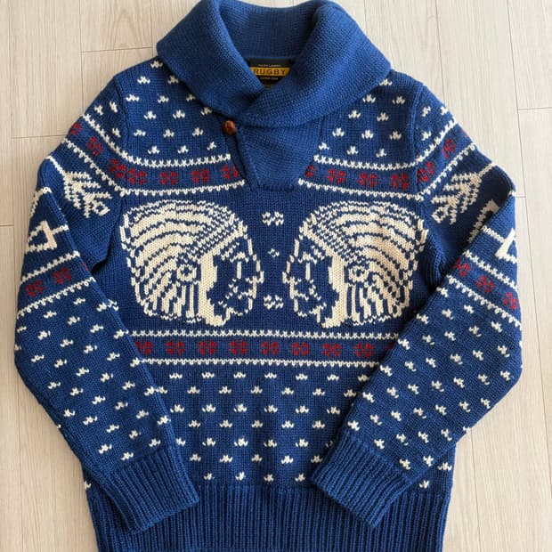 Polo Ralph Lauren RUGBY 인디언 니트 M 95-100사