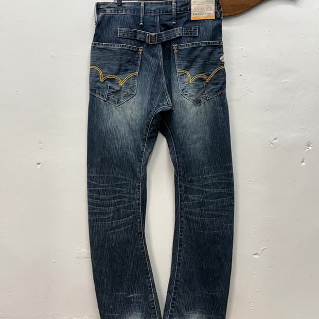 Japan EDWIN Curved Buckle Back Denim