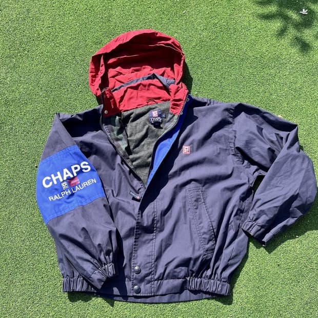 폴로 CRL 챕스 랄프로렌 로고 올드스쿨 바람막이 네이비