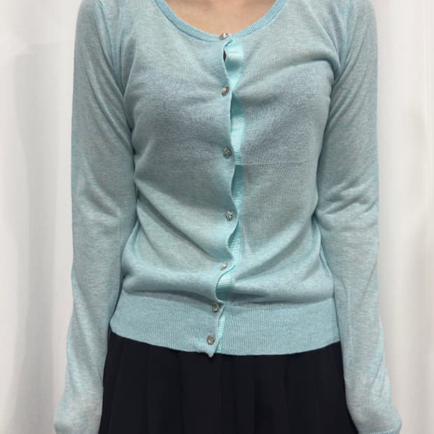 soft blue cardigan