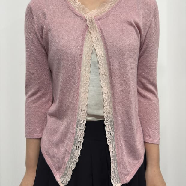 ribbon glitter cardigan
