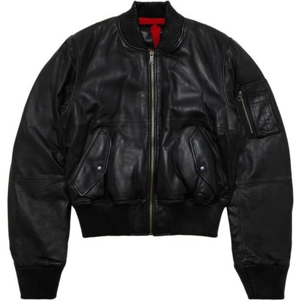 (L) Vlone 미발매 Sheepskin Leather bomber