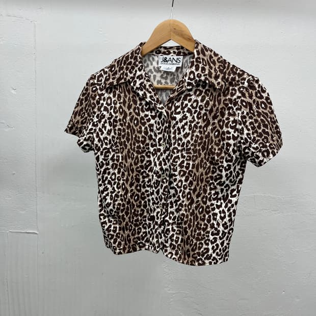 ~66) DOLCE & GABBANA 호피 반팔 셔츠