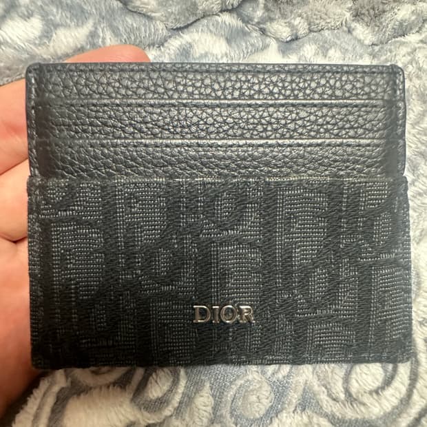 디올 오블리크 블랙 카드지갑
