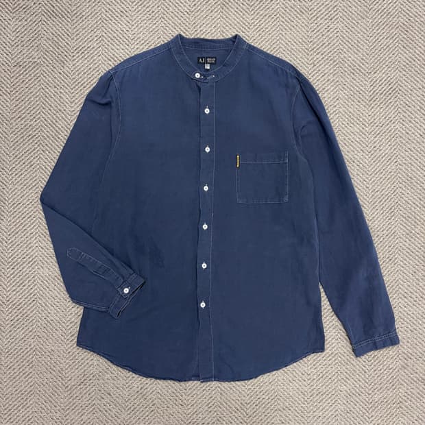 아르마니 진스 스티치 디테일 셔츠 v1017