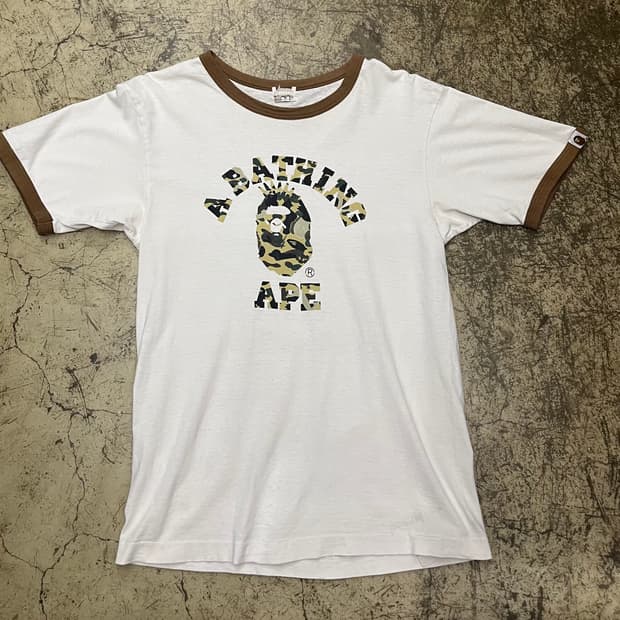 00s bape x kaws 링거티셔츠