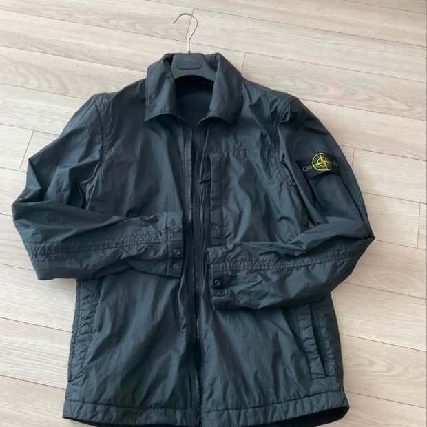 스톤아일랜드 크링클랩스 리나일론 오버셔츠 블랙 M