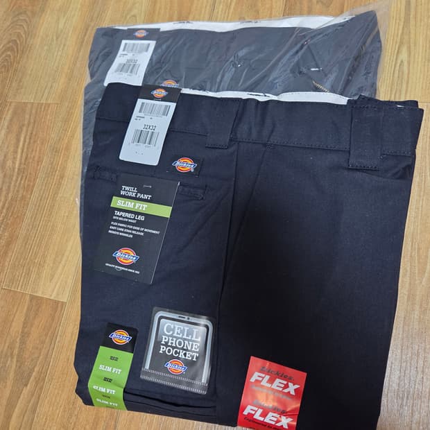 디키즈 596 32×32 미국직구 워크팬츠 새상품 테이퍼드 블랙 BK